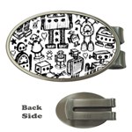 Robot Crowd Money Clips (Oval) 