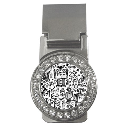 Robot Crowd Money Clips (CZ)  from ArtsNow.com Front
