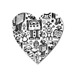 Robot Crowd Heart Magnet