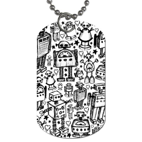 Robot Crowd Dog Tag (One Side) from ArtsNow.com Front