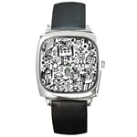 Robot Crowd Square Metal Watch
