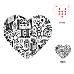 Robot Crowd Playing Cards Single Design (Heart)