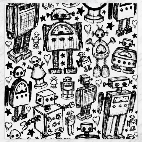Robot Crowd Canvas 12  x 12  from ArtsNow.com 11.4 x11.56  Canvas - 1