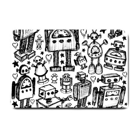 Robot Crowd Small Doormat  from ArtsNow.com 24 x16  Door Mat