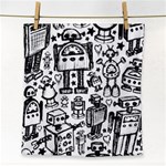 Robot Crowd Face Towel