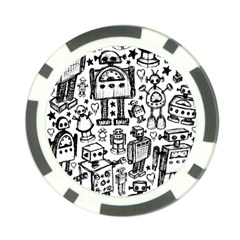 Robot Crowd Poker Chip Card Guard (10 pack) from ArtsNow.com Back