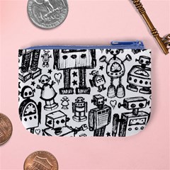Robot Crowd Mini Coin Purse from ArtsNow.com Back