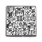 Robot Crowd Memory Card Reader (Square 5 Slot)
