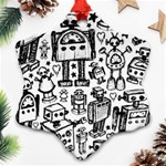 Robot Crowd Ornament (Snowflake)