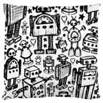 Robot Crowd Large Cushion Case (One Side)