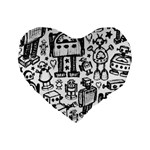 Robot Crowd Standard 16  Premium Heart Shape Cushions