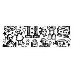 Robot Crowd Toiletries Pouch from ArtsNow.com Hand Strap