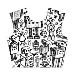 Robot Crowd Cotton Crop Top from ArtsNow.com Front