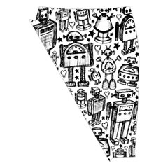 Robot Crowd Midi Wrap Pencil Skirt from ArtsNow.com Front Left
