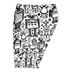 Robot Crowd Midi Wrap Pencil Skirt from ArtsNow.com  Front Right 