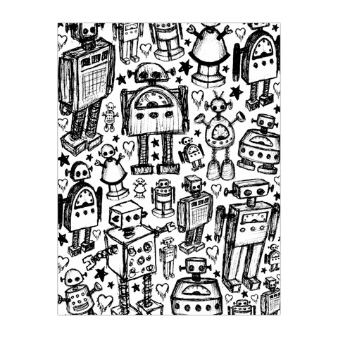 Robot Crowd Medium Tapestry from ArtsNow.com Front
