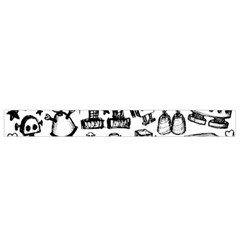 Robot Crowd Belt Pouch Bag (Large) from ArtsNow.com Bottom