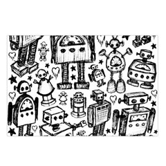 Robot Crowd Belt Pouch Bag (Large) from ArtsNow.com Loop
