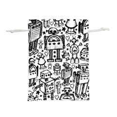 Robot Crowd Lightweight Drawstring Pouch (M) from ArtsNow.com Back