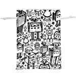 Robot Crowd  Lightweight Drawstring Pouch (XL)