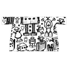 Robot Crowd Wristlet Pouch Bag (Small) from ArtsNow.com Back