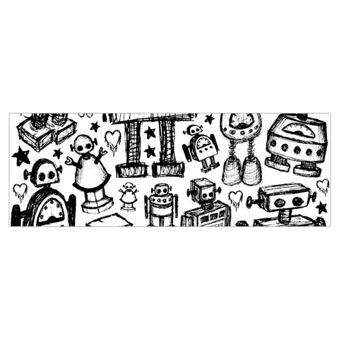 Robot Crowd Wristlet Pouch Bag (Small) from ArtsNow.com Bottom