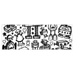 Robot Crowd Wristlet Pouch Bag (Small) from ArtsNow.com Bottom