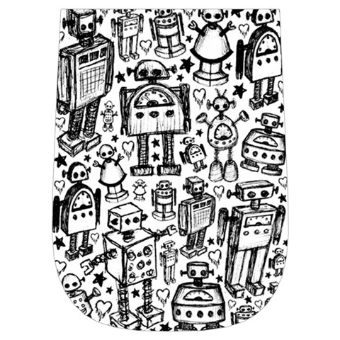 Robot Crowd Wristlet Pouch Bag (Small) from ArtsNow.com Left Side