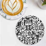 Robot Crowd UV Print Round Tile Coaster