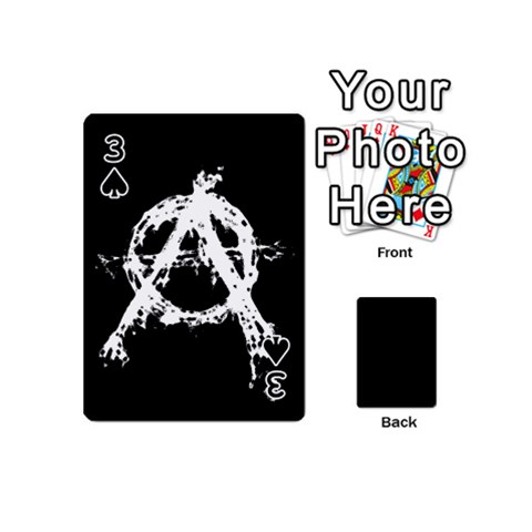 Anarchy Playing Cards 54 Designs (Mini) from ArtsNow.com Front - Spade3