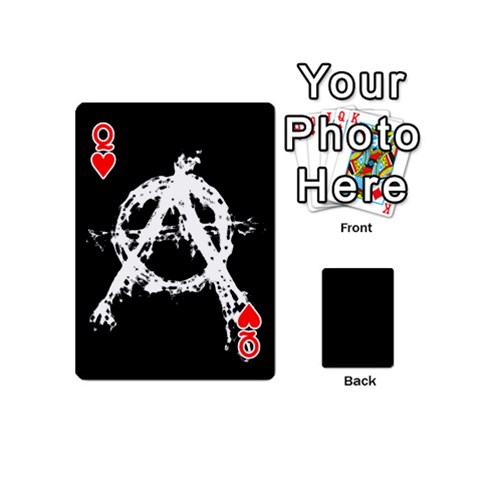 Queen Anarchy Playing Cards 54 Designs (Mini) from ArtsNow.com Front - HeartQ