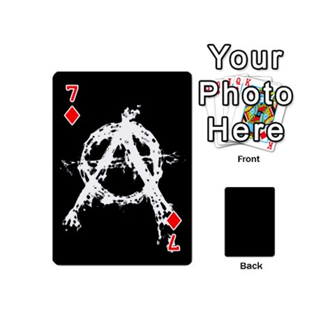 Anarchy Playing Cards 54 Designs (Mini) from ArtsNow.com Front - Diamond7