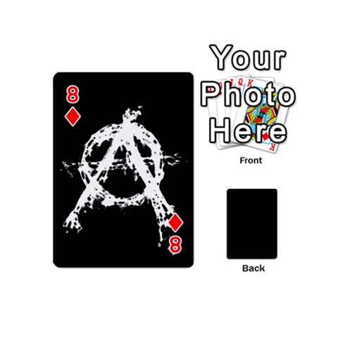 Anarchy Playing Cards 54 Designs (Mini) from ArtsNow.com Front - Diamond8