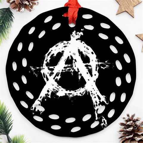 Anarchy Ornament (Round Filigree) from ArtsNow.com Front