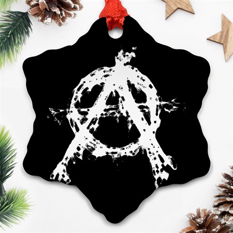Anarchy Ornament (Snowflake) from ArtsNow.com Front