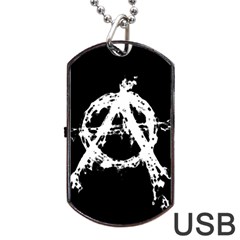 Anarchy Dog Tag USB Flash (Two Sides) from ArtsNow.com Front