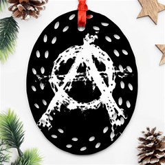 Anarchy Oval Filigree Ornament (Two Sides) from ArtsNow.com Front