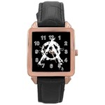 Anarchy Rose Gold Leather Watch 
