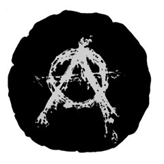 Anarchy Large 18  Premium Flano Round Cushions from ArtsNow.com Front