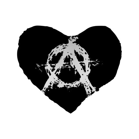 Anarchy Standard 16  Premium Flano Heart Shape Cushions from ArtsNow.com Front