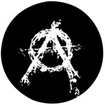 Anarchy Wooden Bottle Opener (Round)
