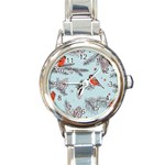 Christmas birds Round Italian Charm Watch