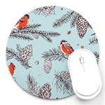 Christmas birds Round Mousepads