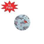 Christmas birds 1  Mini Magnet (10 pack) 