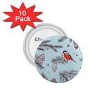 Christmas birds 1.75  Buttons (10 pack)