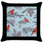 Christmas birds Throw Pillow Case (Black)