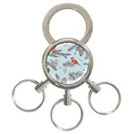 Christmas birds 3-Ring Key Chain