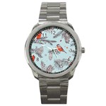 Christmas birds Sport Metal Watch