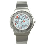 Christmas birds Stainless Steel Watch