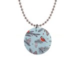 Christmas birds 1  Button Necklace